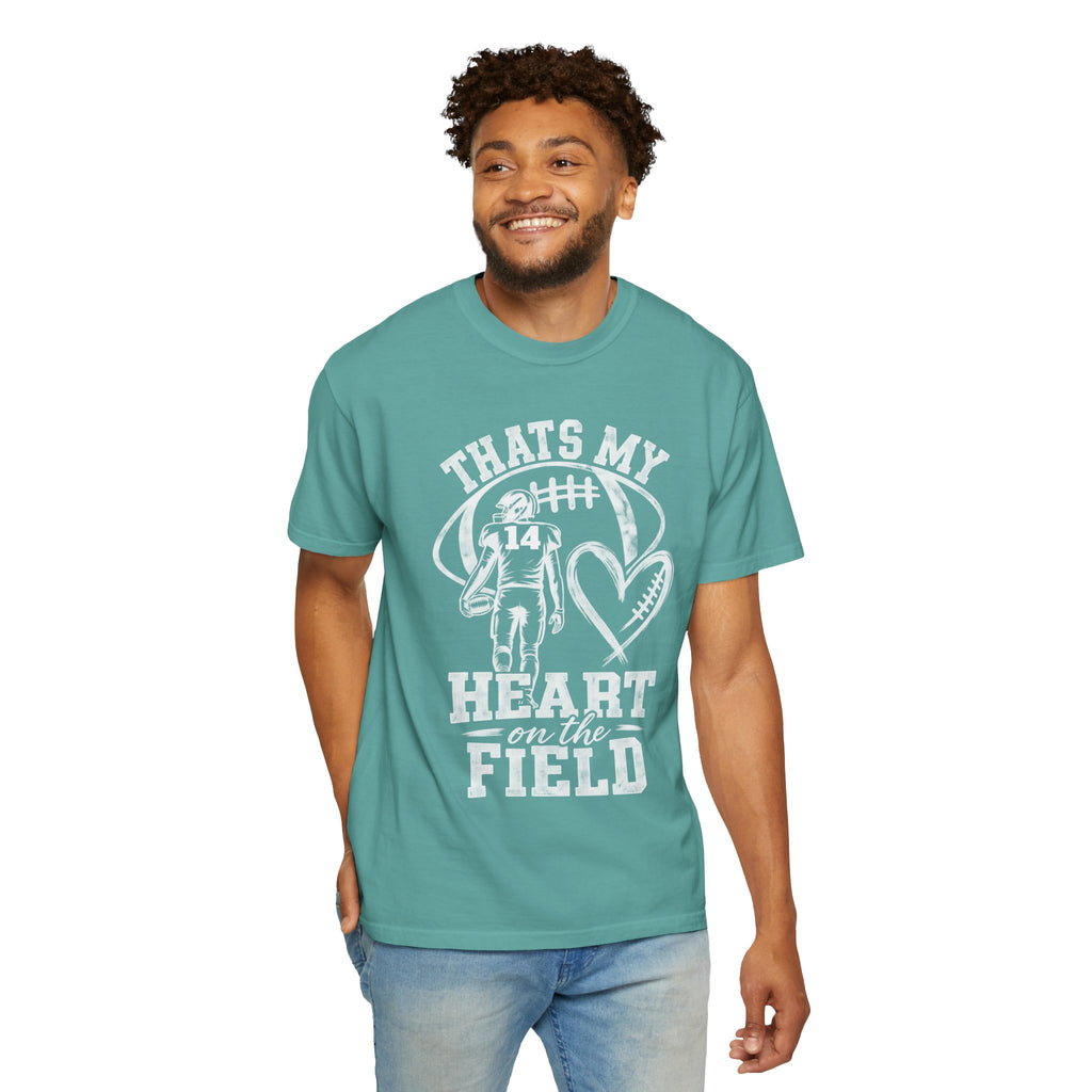 Football Mom/Dad T-Shirt - "That's My Heart on the Field" Youth Player Support Tee