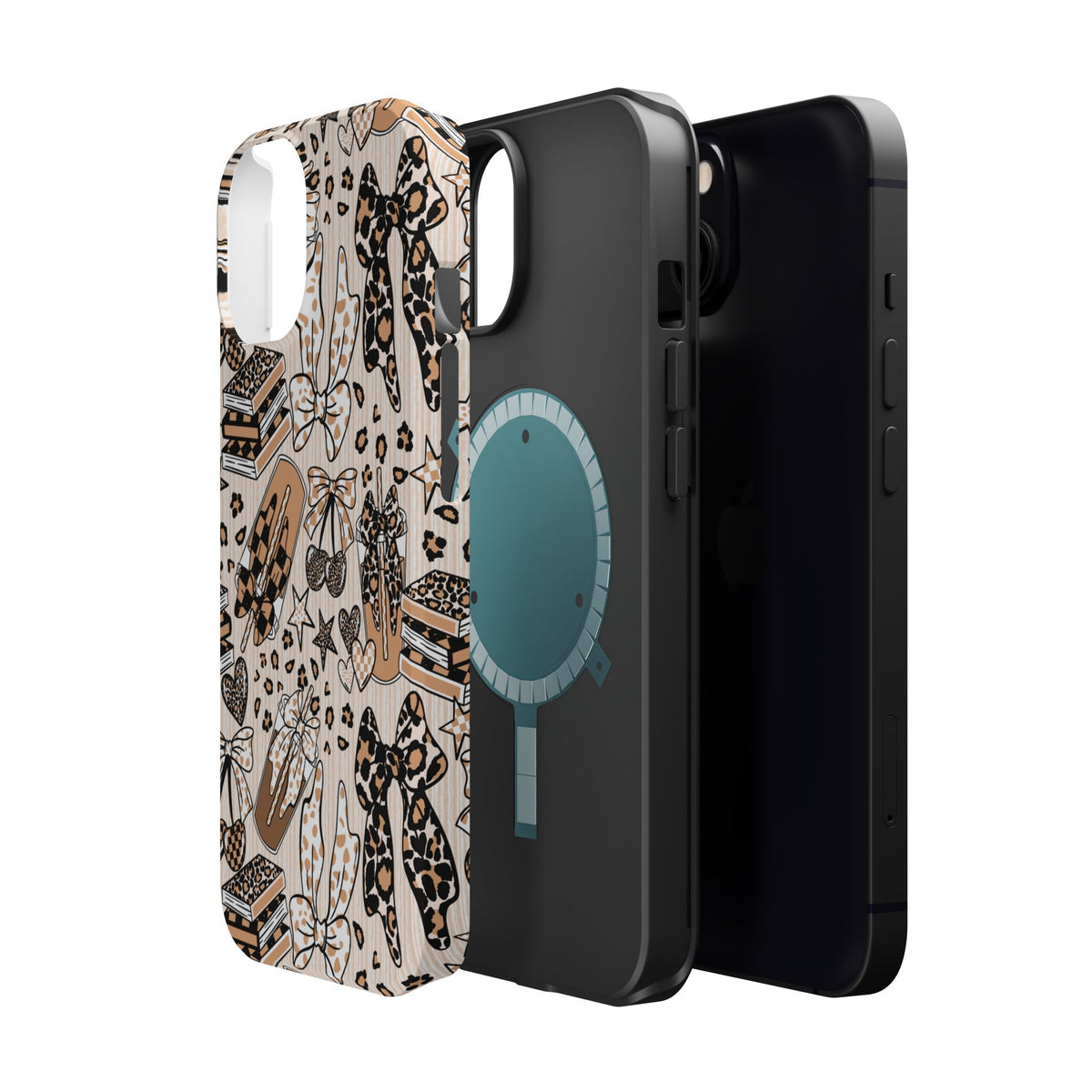 Cheetah bows iced coffee love Magnetic Impact-Resistant Cases