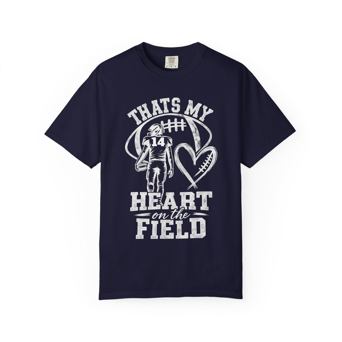 Football Mom/Dad T-Shirt - "That's My Heart on the Field" Youth Player Support Tee