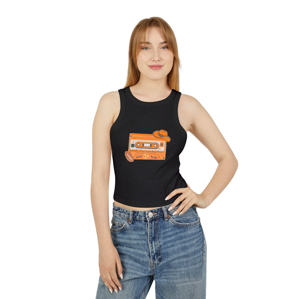 Retro Orange Cassette Tank Top — Vintage Music Rocky Top Tennessee