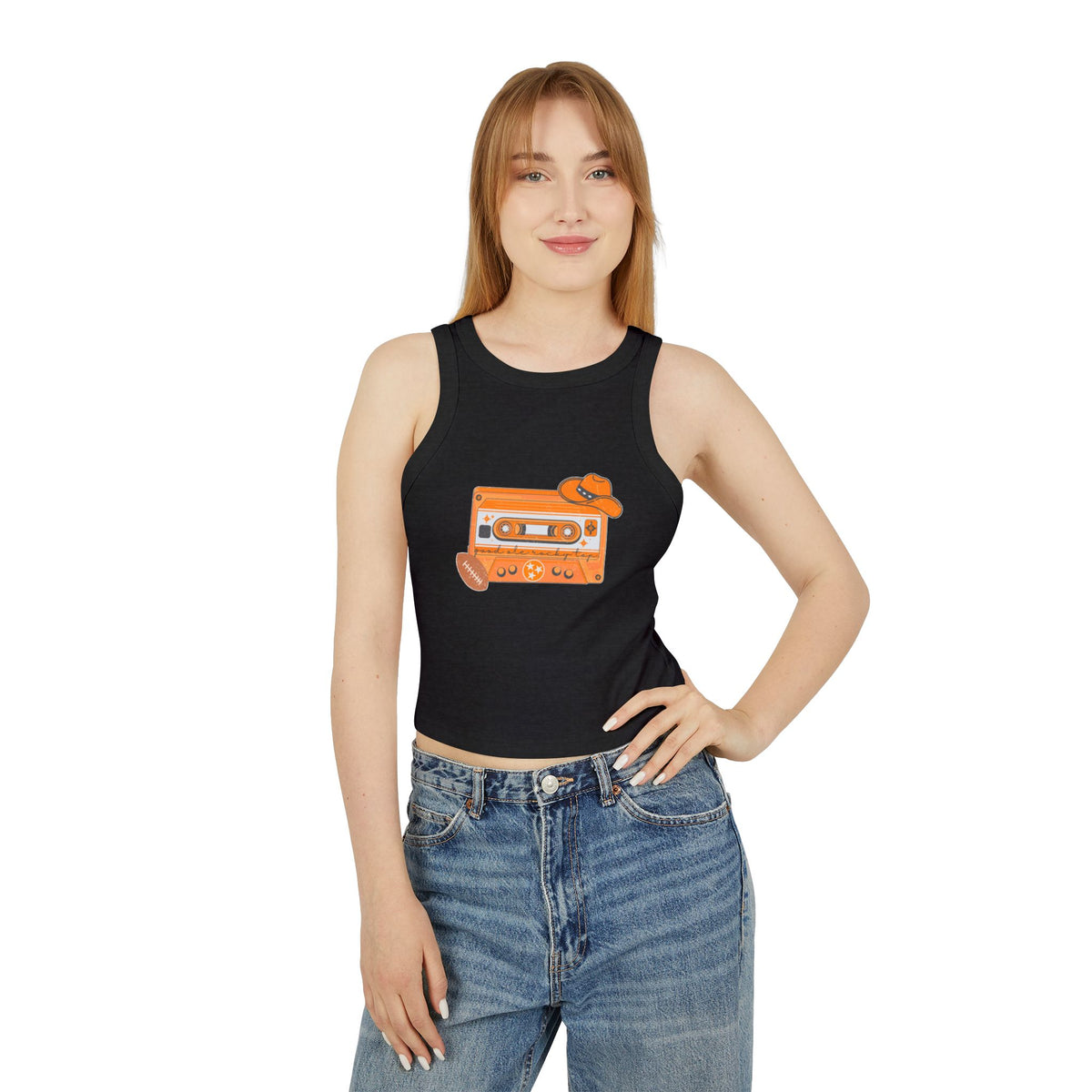 Retro Orange Cassette Tank Top — Vintage Music Rocky Top Tennessee
