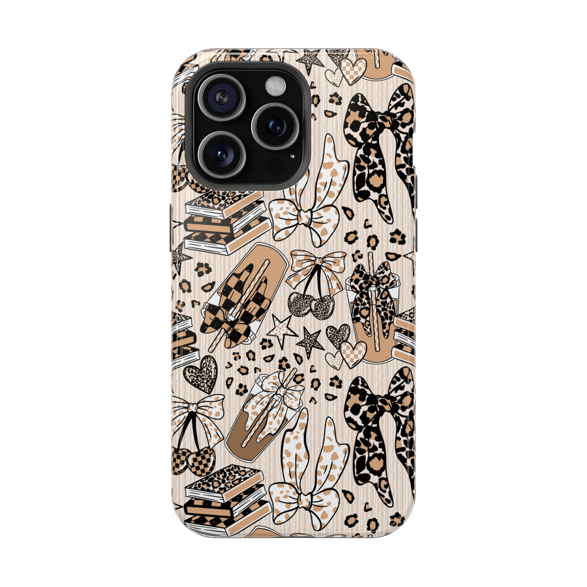Cheetah bows iced coffee love Magnetic Impact-Resistant Cases