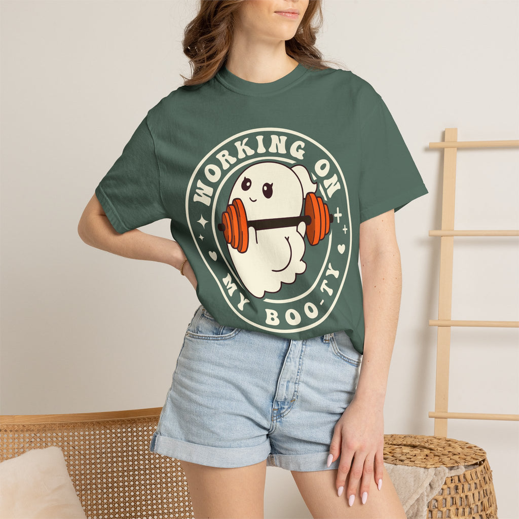 Ghost Lifter T-Shirt — Cute Ghost Weightlifting Gym Tee