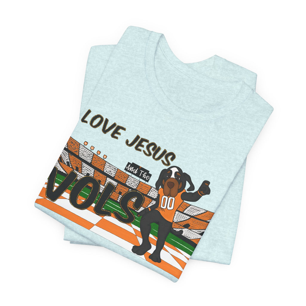 I Love Jesus Vols T-Shirt | Football  TN Stadium Graphic Tee, Orange and White Tennessee Vols