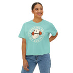 Women's Boxy Tee — Cute 'Working on My Boo-ty Ghost Weightlifting Fitness Shirt