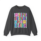 Crewneck Sweatshirt — Helping Tiny Humans Do Big Things,Colorful Teacher,Childcare Appreciation Pullover