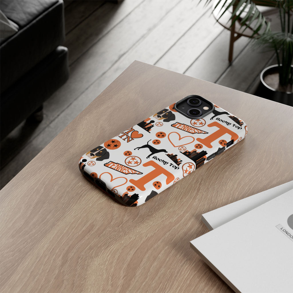 Tennessee Vols pattern Phone Case | Nashville skyline, Volunteers , orange and white