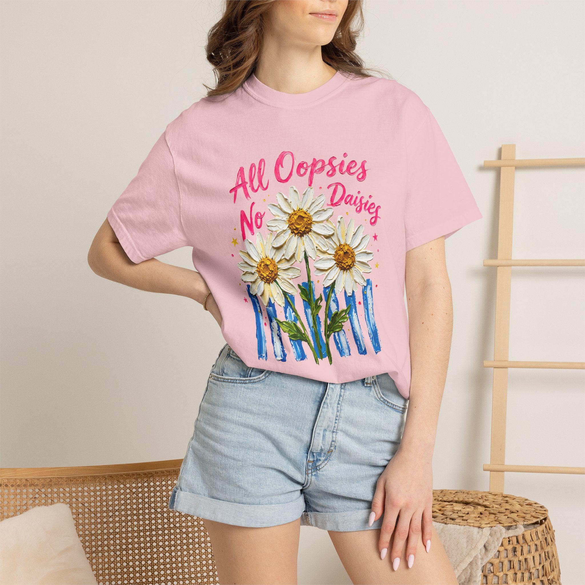 All Oopsies No Daisies T-shirt | Watercolor Daisies, Handlettered Quote