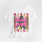 Third Grade Pencils T‑Shirt — Leopard & Glitter Back-to-School Tee