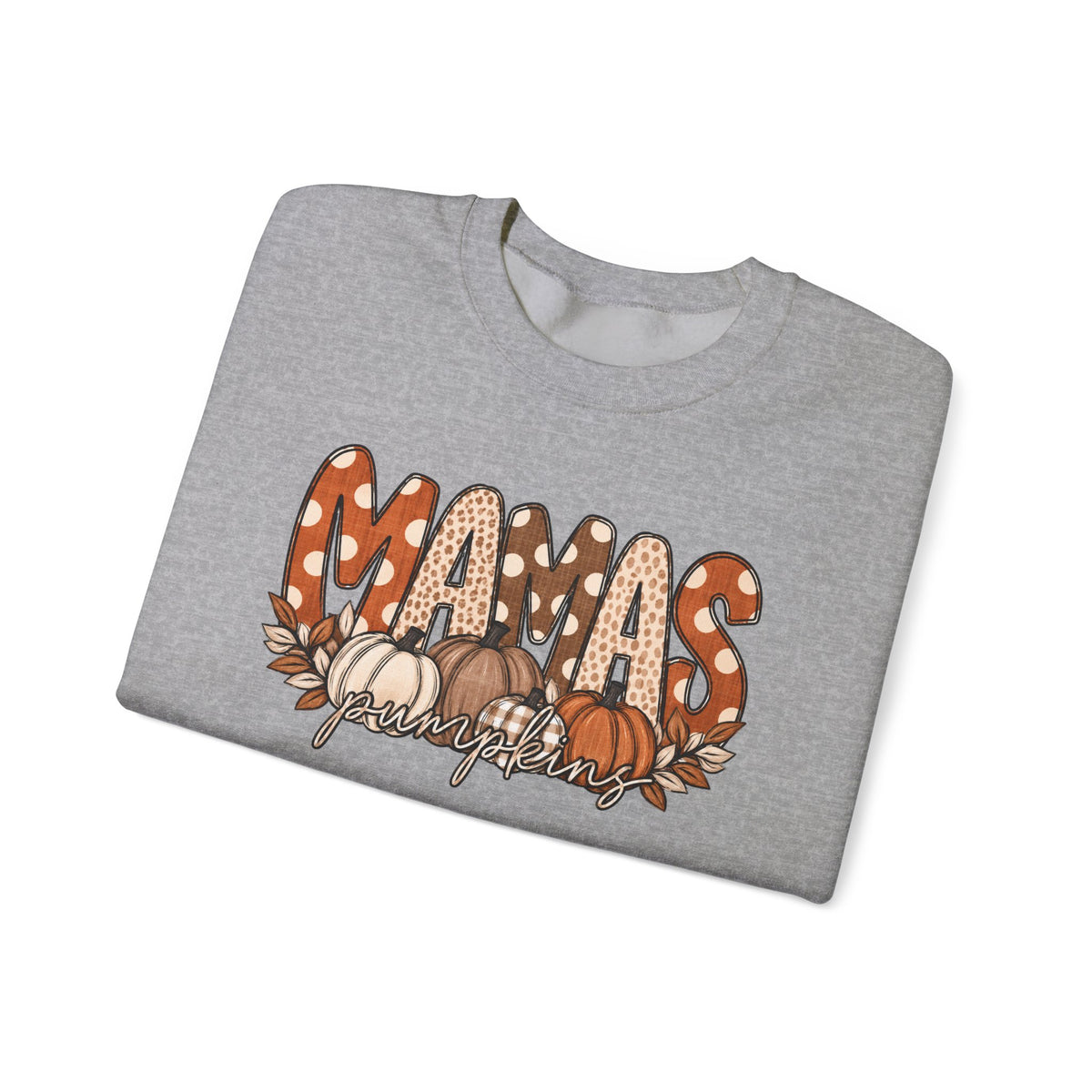 Mamas Pumpkins Personalized sleeve with name Crewneck Sweatshirt