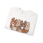 Mama Pumpkin Personalized sleeve with names Fall Crewneck Sweatshirt