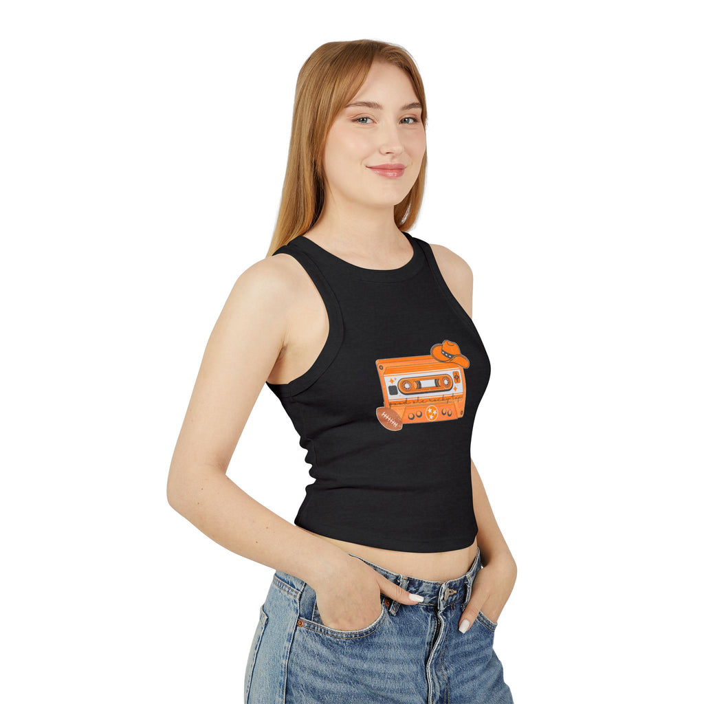 Retro Orange Cassette Tank Top — Vintage Music Rocky Top Tennessee