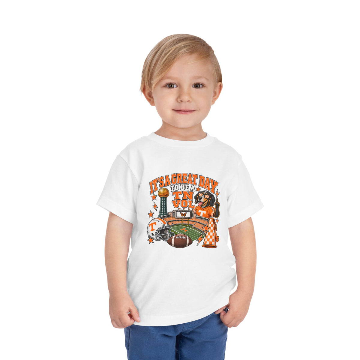Toddler Football Fan T-Shirt – 'It's a Great Day to Be a Vol' Tennessee Game Day Tee