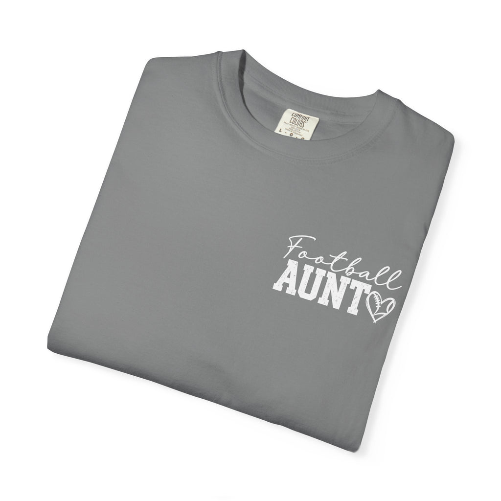Aunt Customizable numbers and names football  comfort colors shirt