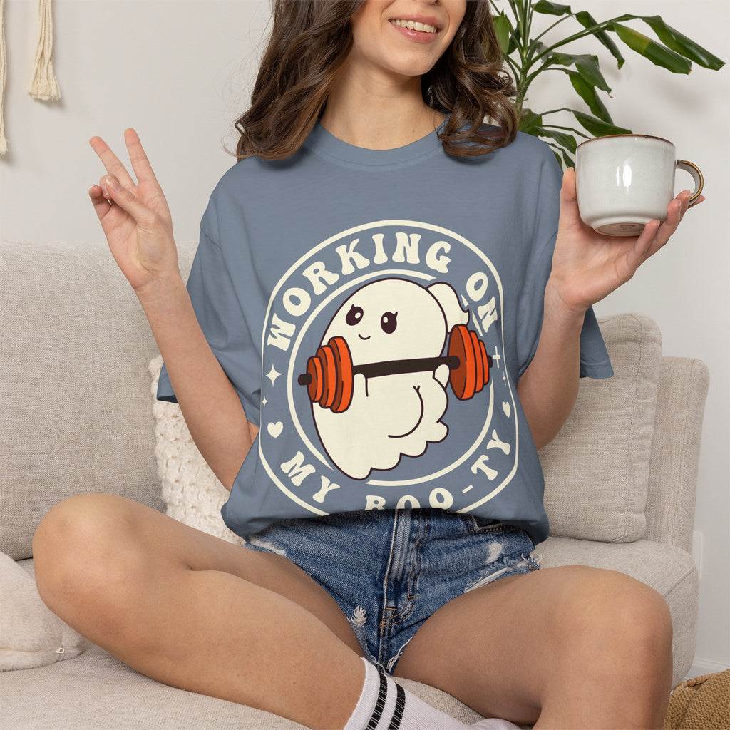 Ghost Lifter T-Shirt — Cute Ghost Weightlifting Gym Tee