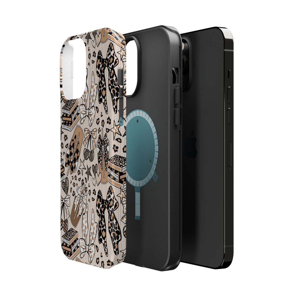Cheetah bows iced coffee love Magnetic Impact-Resistant Cases