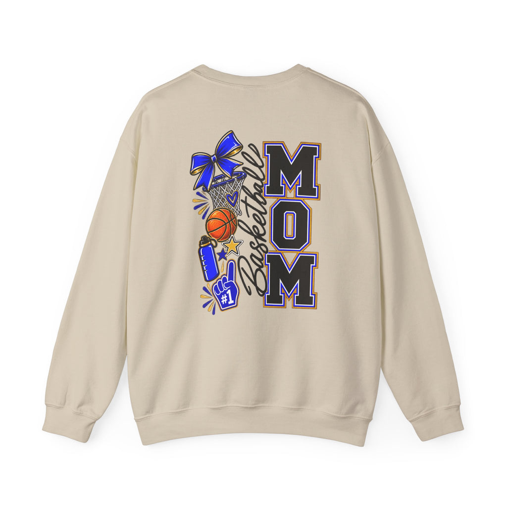 Basketball Mom  Gildan Crewneck Sweatshirt – 'Basketball Mom' Graphic