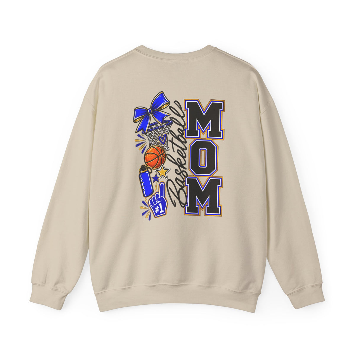 Basketball Mom  Gildan Crewneck Sweatshirt – 'Basketball Mom' Graphic