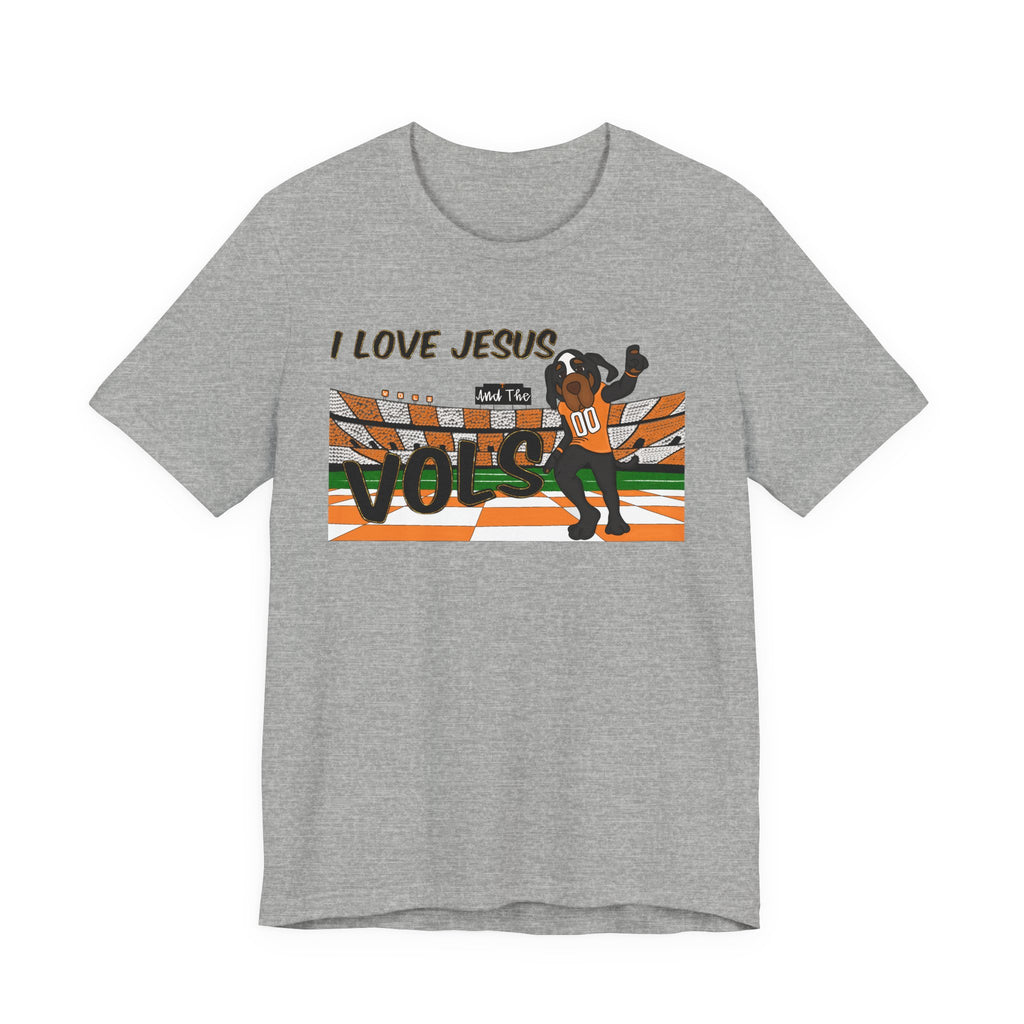 I Love Jesus Vols T-Shirt | Football  TN Stadium Graphic Tee, Orange and White Tennessee Vols