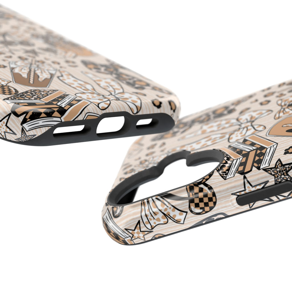Cheetah bows iced coffee love Magnetic Impact-Resistant Cases