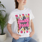 Fourth Grade Pencil Tee — Leopard & Glitter Back-to-School Shirt