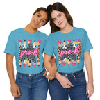 Pre-K Star Pencil T-Shirt — Cute Leopard School Teacher Tee