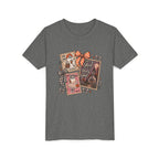 Youth Halloween Postage Stamp Tee — "Ain't No Ghosts Like Our Ghost" Retro Spooky Kids Shirt
