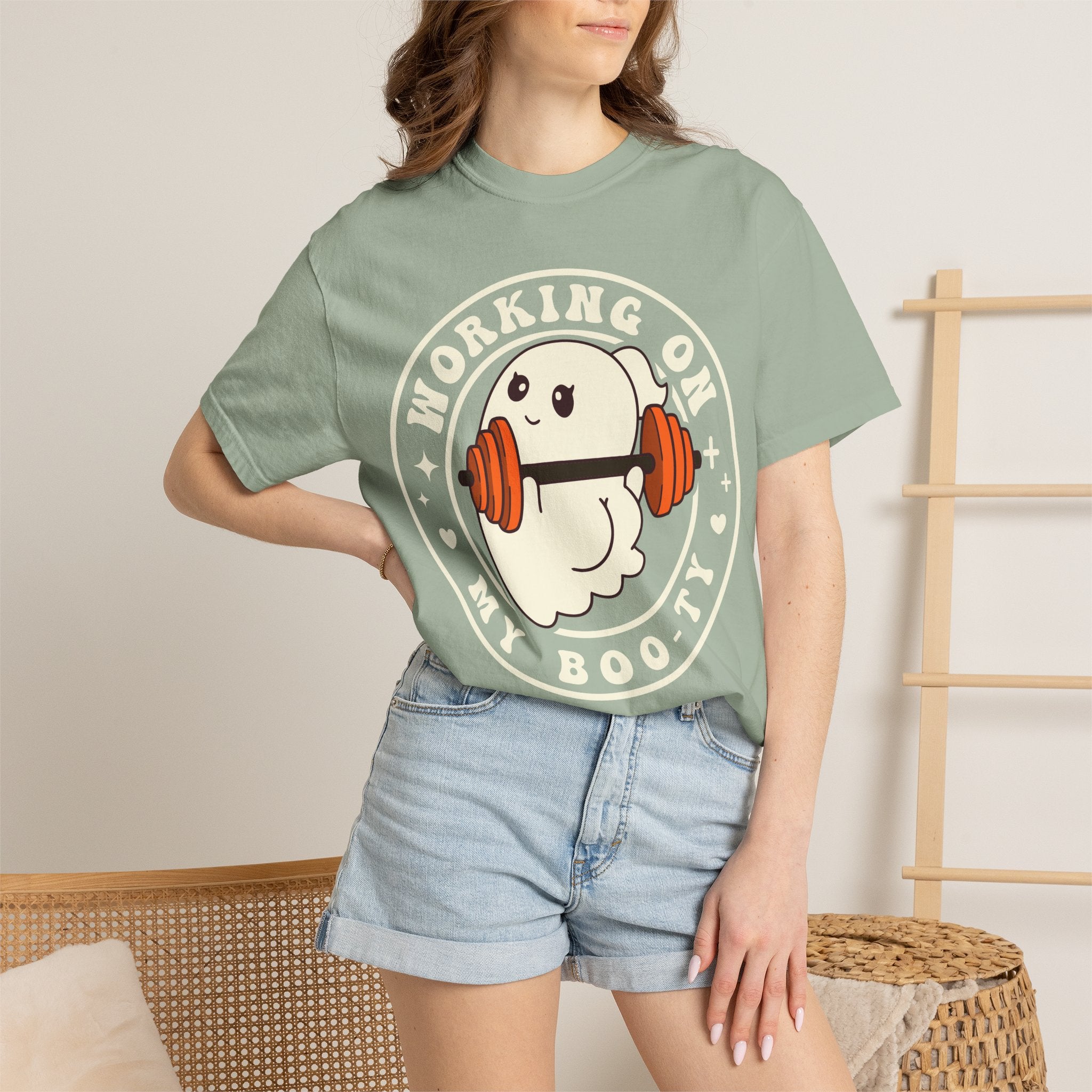 Ghost Lifter T-Shirt — Cute Ghost Weightlifting Gym Tee