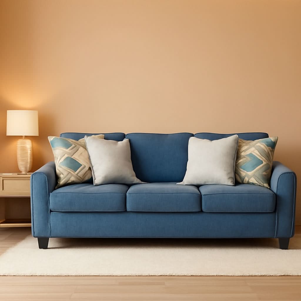 Cashton Casual Sofa Blue for Modern Living Room Furniture
