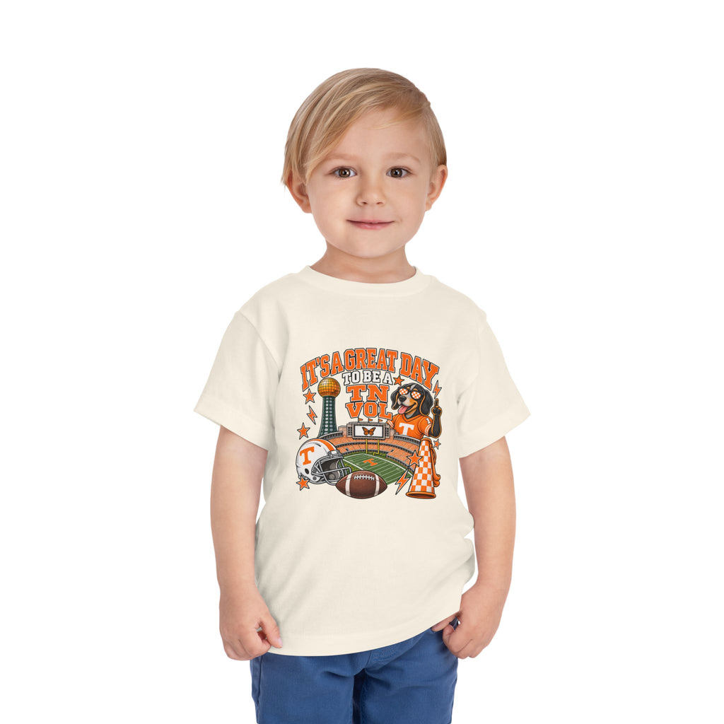 Toddler Football Fan T-Shirt – 'It's a Great Day to Be a Vol' Tennessee Game Day Tee