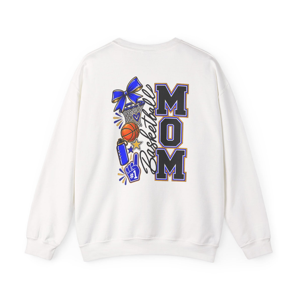 Basketball Mom  Gildan Crewneck Sweatshirt – 'Basketball Mom' Graphic