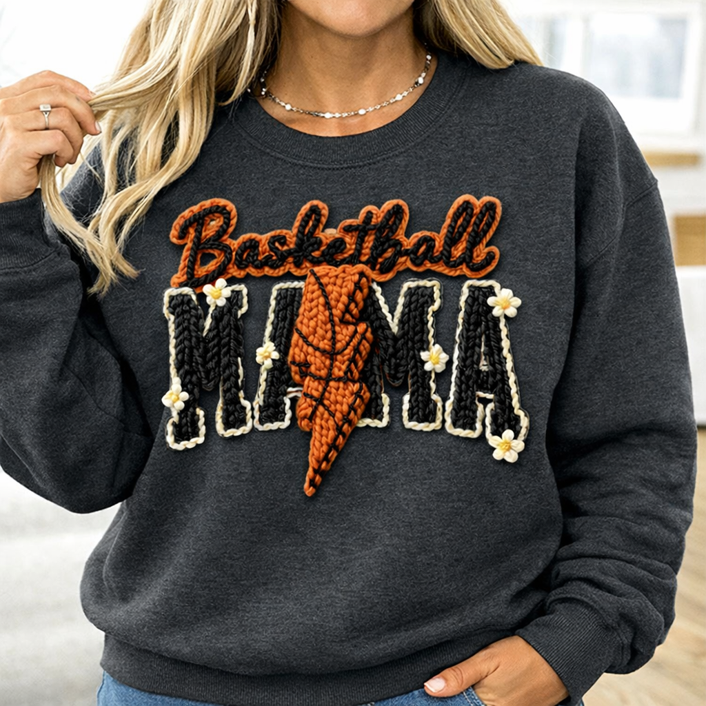 Basketball Mama Sweatshirt — Cozy Crewneck for Proud Hoops Moms