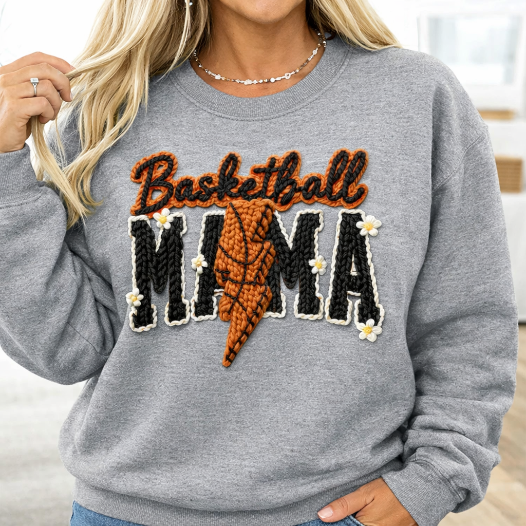 Basketball Mama Sweatshirt — Cozy Crewneck for Proud Hoops Moms