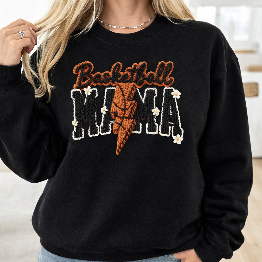 Basketball Mama Sweatshirt — Cozy Crewneck for Proud Hoops Moms