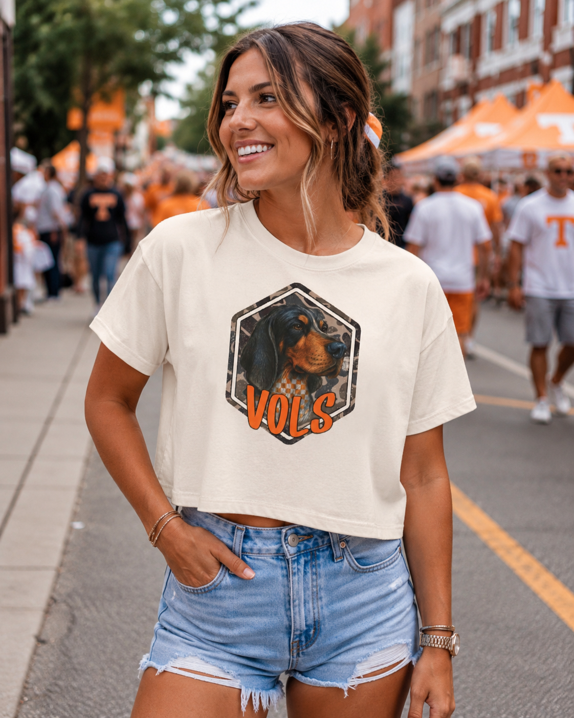 Women's TN camo Vols Boxy Tee