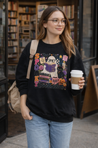 Spooky Book Club Sweatshirt | Halloween Ghost Reading Graphic | Cozy Fall Book Lover Crewneck