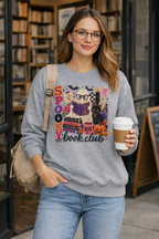 Spooky Book Club Sweatshirt | Halloween Ghost Reading Graphic | Cozy Fall Book Lover Crewneck