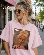 If i dont say it my face does humor comfort colors tee, Barbie expression tee