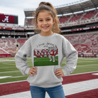 Youth Crewneck Sweatshirt - 'I Love Jesus and roll tide Football' Stadium Graphic Alabama