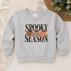 Toddler Sweatshirt — "Spooky Season" Ghosts Leopard & Plaid Fall Halloween Pullover