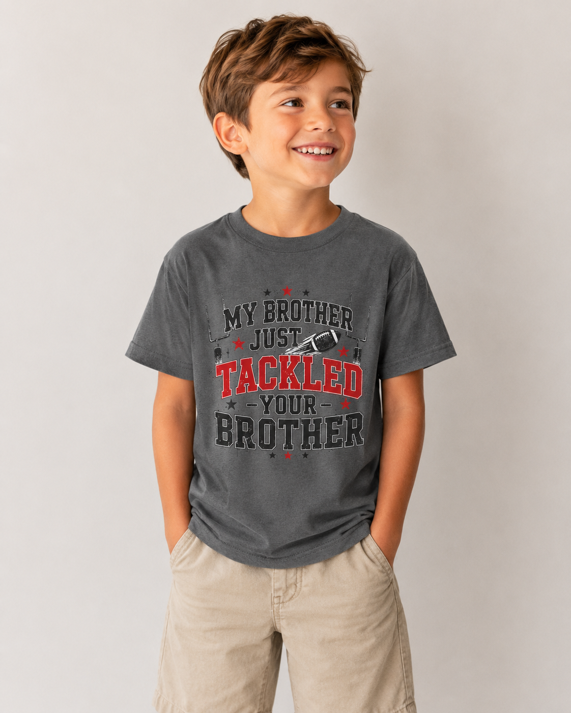 Youth Tee - "My Brother Just Tackled Your Brother" Football Kids Shirt