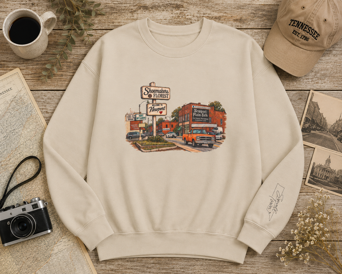 Vintage Newport TN small town Gildan Sweatshirt