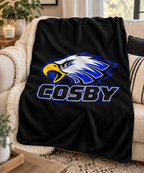 Eagle Mascot Sherpa Blanket — 'COSBY' School Spirit Fleece