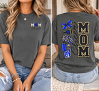 Cheer Mom T-Shirt — Cheerleading Mom Tee with Pom Poms & Megaphone Design