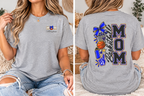 Basketball Mom T-Shirt — 'MOM' Lettering with Hoop, Ball & #1 Foam Finger Design