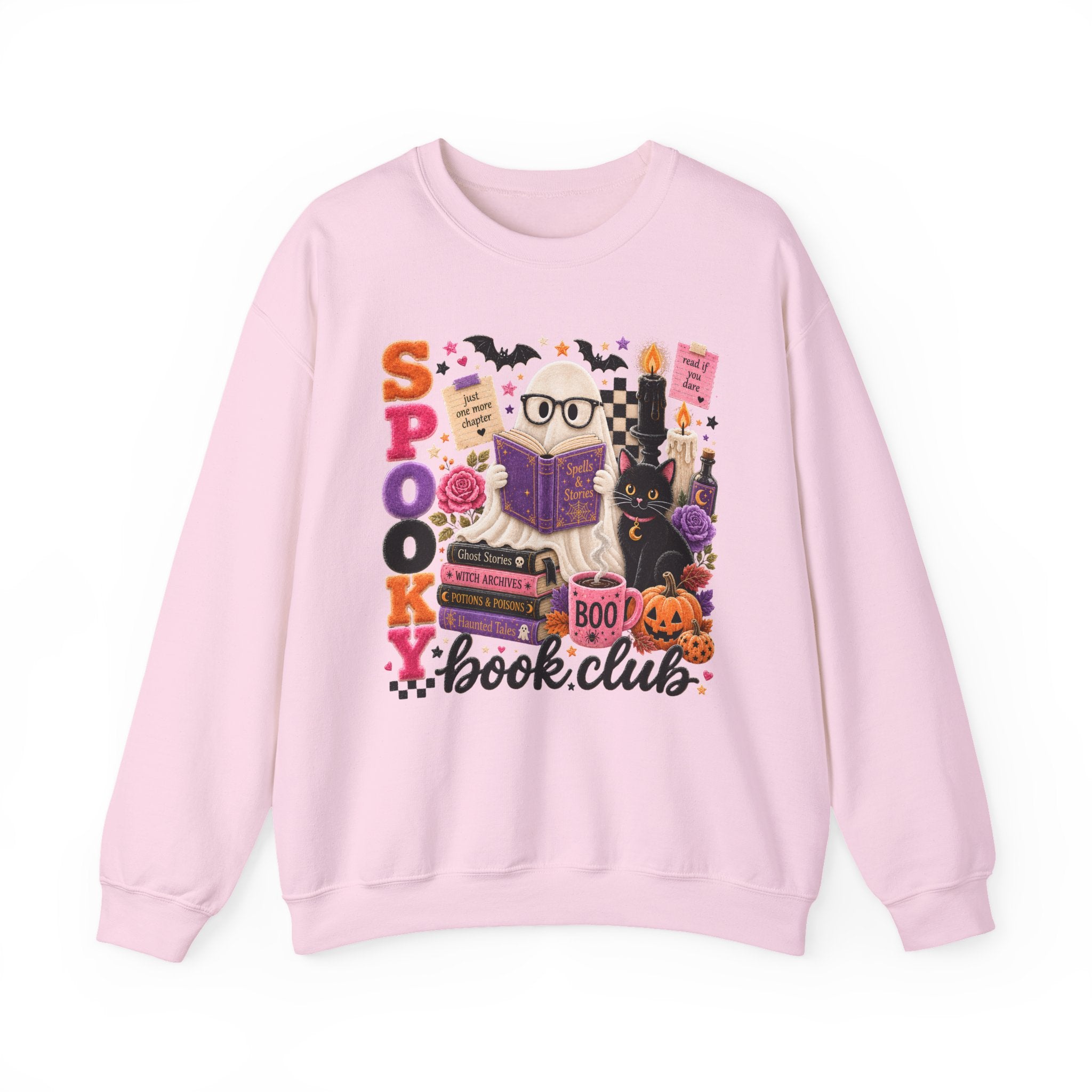Spooky Book Club Sweatshirt | Halloween Ghost Reading Graphic | Cozy Fall Book Lover Crewneck