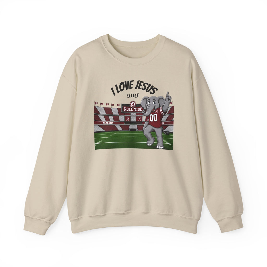 Gildan Alabama and Jesus sweatshirt , roll tide gifts for women