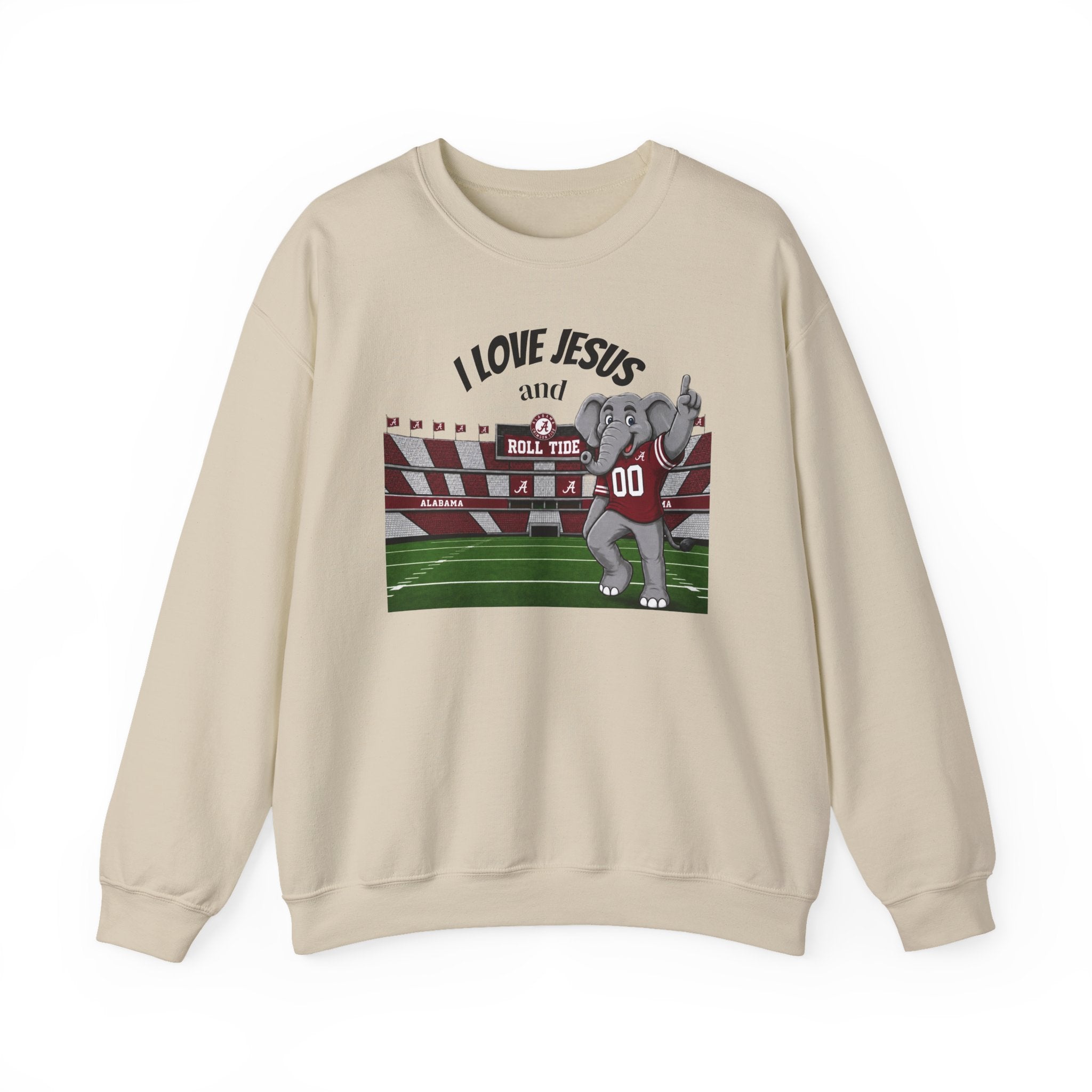 Gildan Alabama and Jesus sweatshirt , roll tide gifts for women