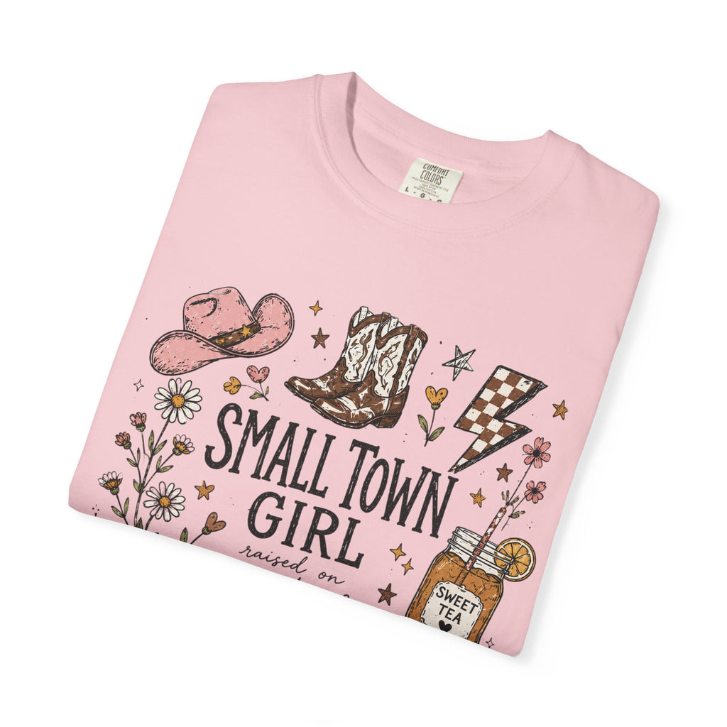 Small town girl , Jesus and sweet tea girl, comfort colors tee