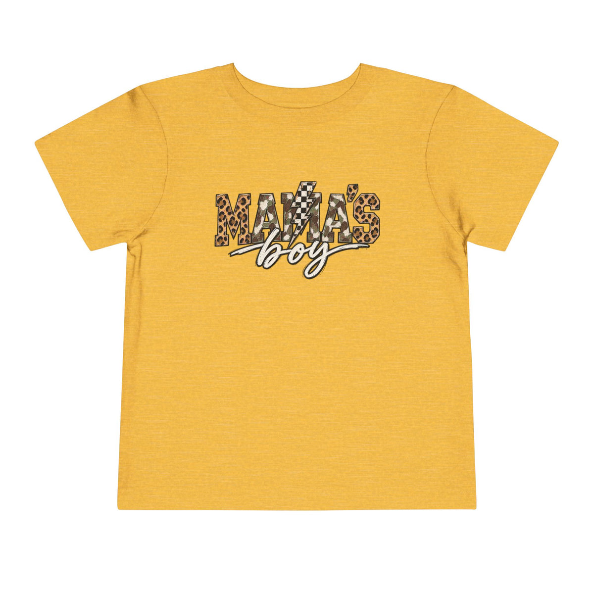 Mama's Boy Toddler matching Tee — Leopard Print Graphic Shirt for Baby Boys